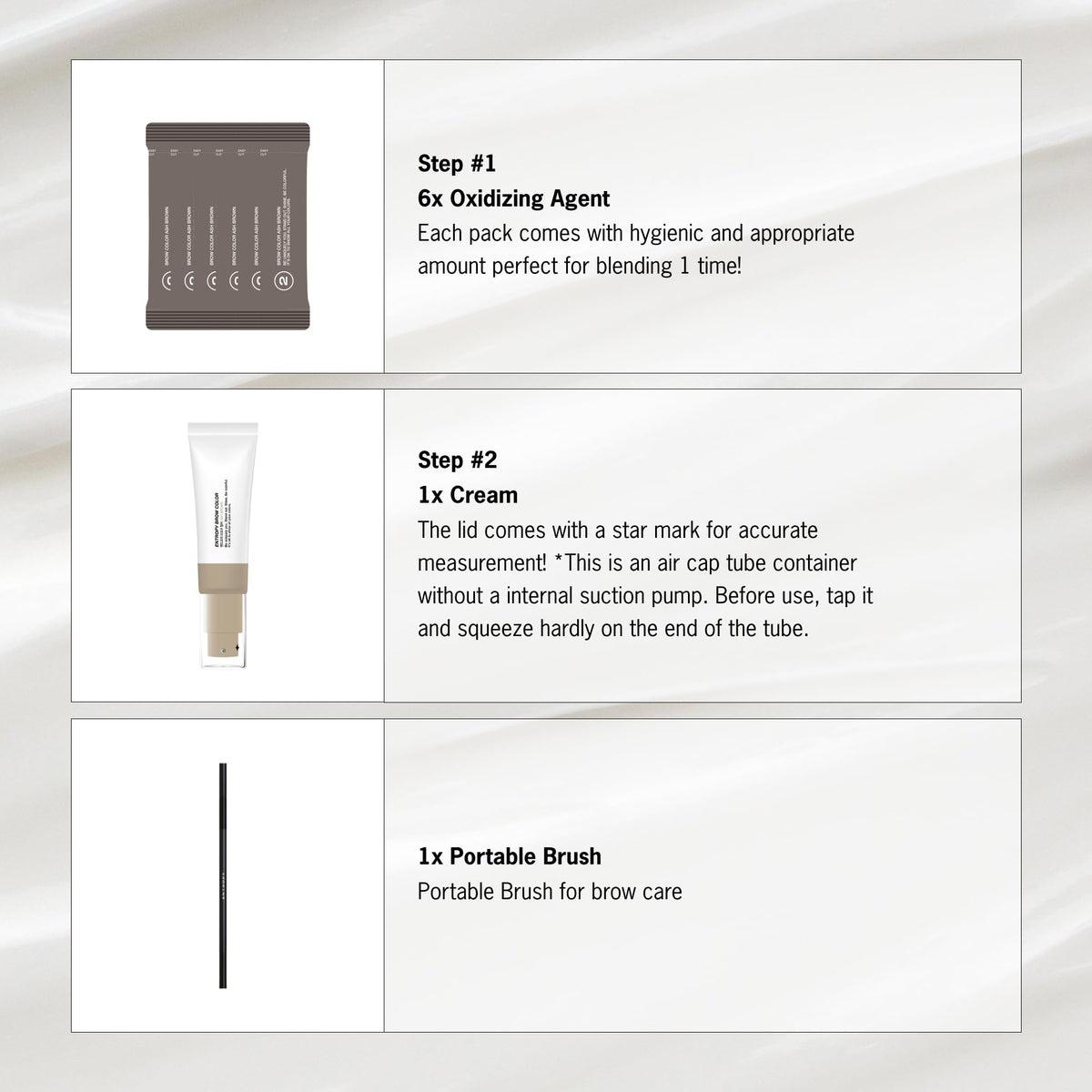 ENTROPY MAKE UP cream texture swipe illustrating smooth, even pigment