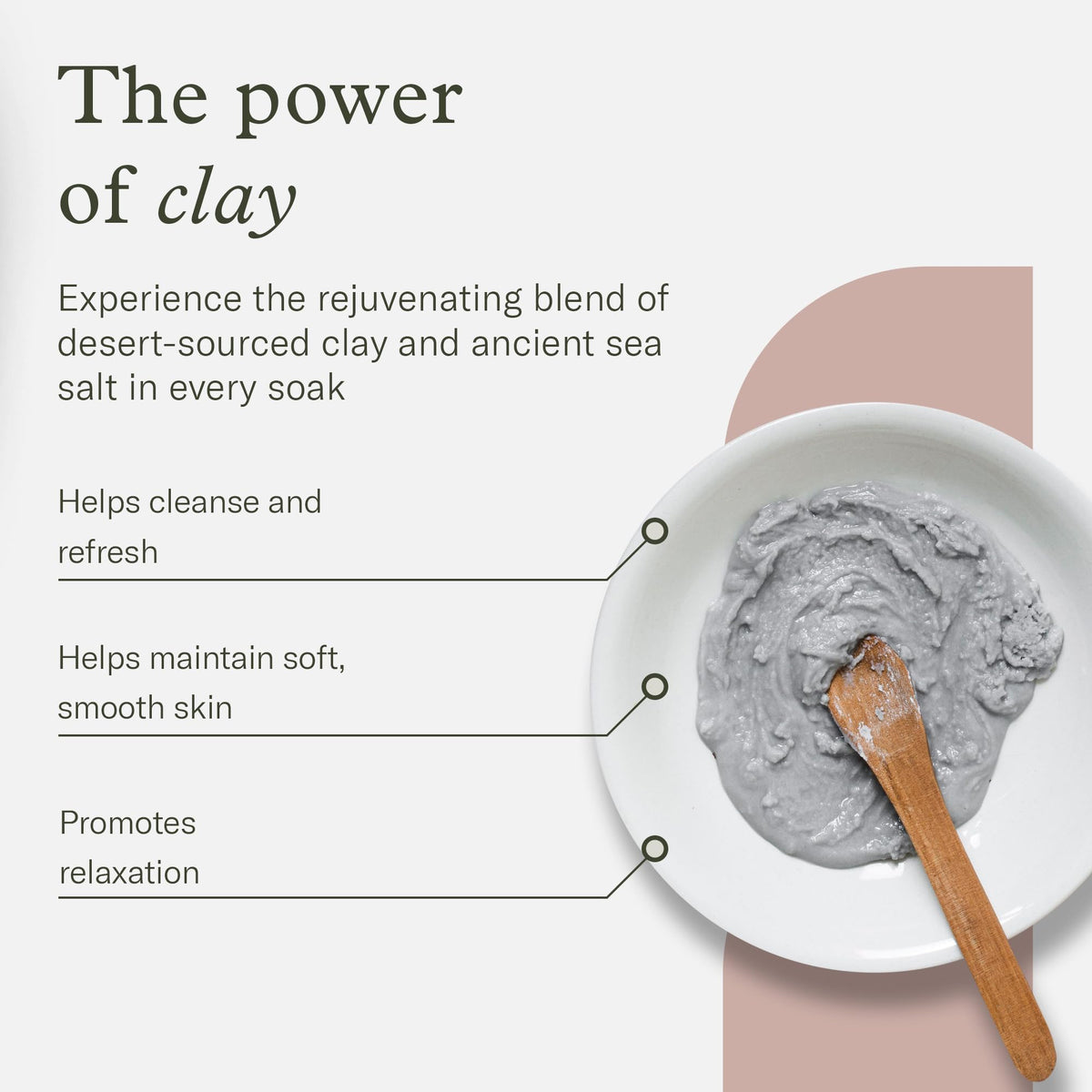 Enviromedica clay dissolving in bathtub demonstrating easy-mix soak convenience