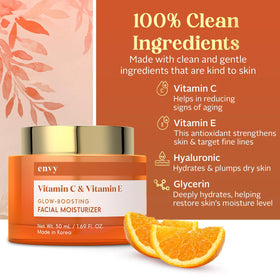 Envy moisturizer spread on back of hand demonstrating lightweight hydration and finish