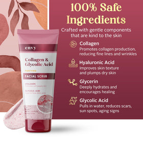 Envy product label showing ingredients and clean-beauty benefits