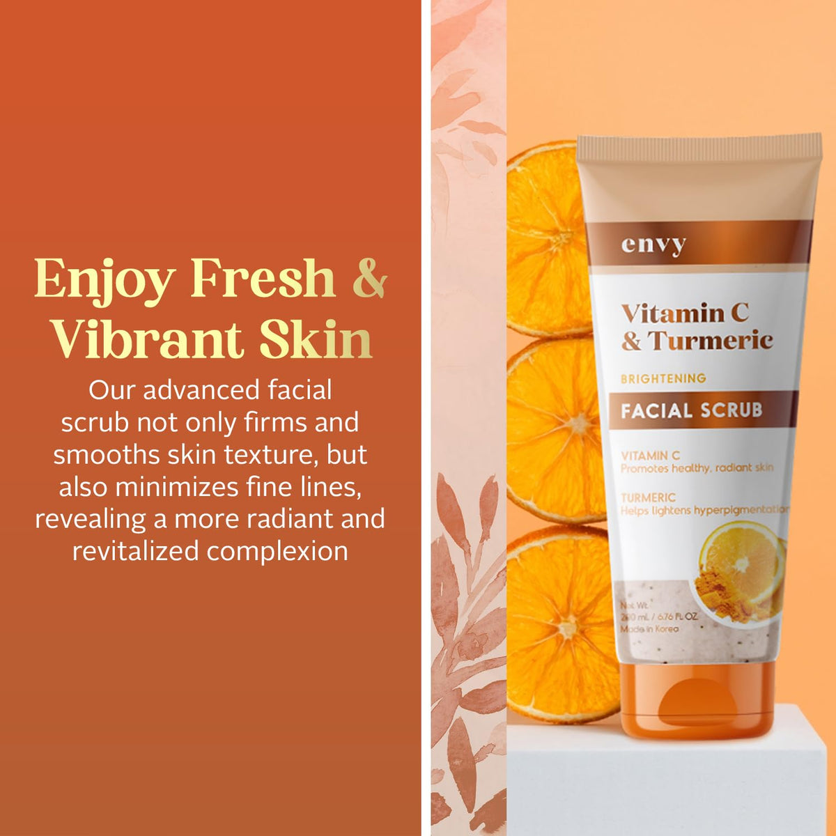 Envy texture close-up revealing gentle granules for smooth exfoliation