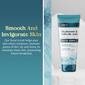 Envy texture close-up highlighting gentle scrub beads and moisturizing gel
