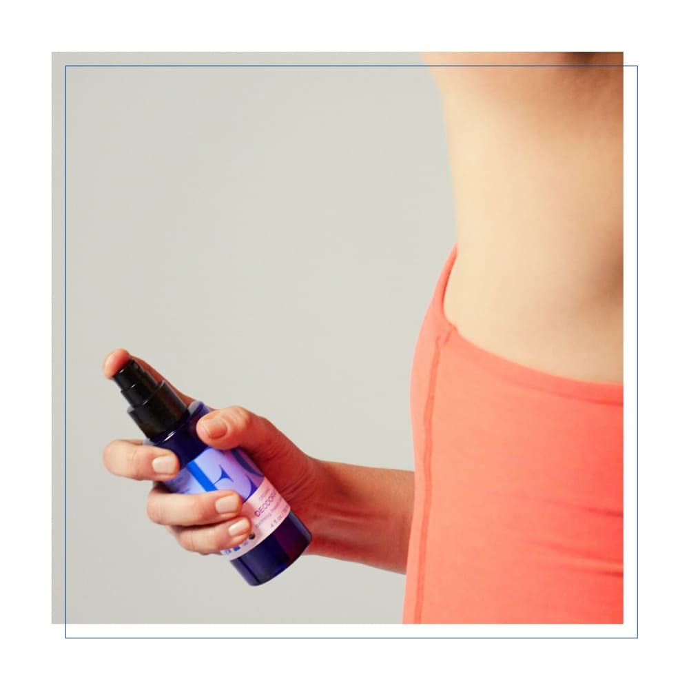 EO bottle in shower scene suggesting relaxing, everyday use benefit