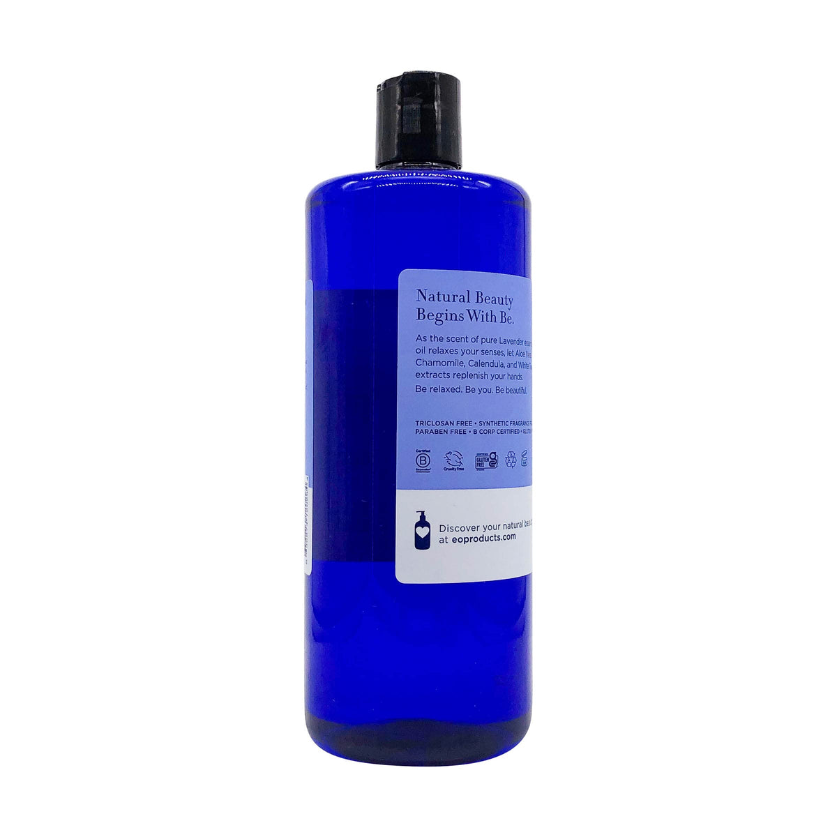 textured bottle surface and cap detail highlighting EO quality and grip benefit