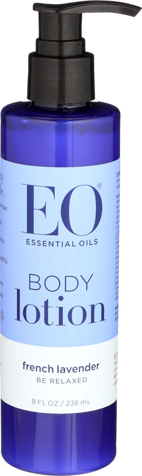 EO bottle front view showing French Lavender label and soothing finish