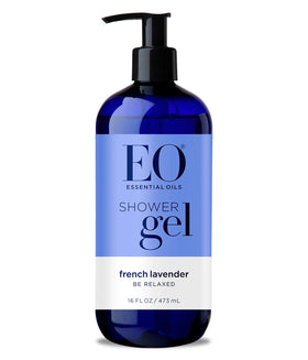 EO front bottle showing French Lavender label and calming scent benefit