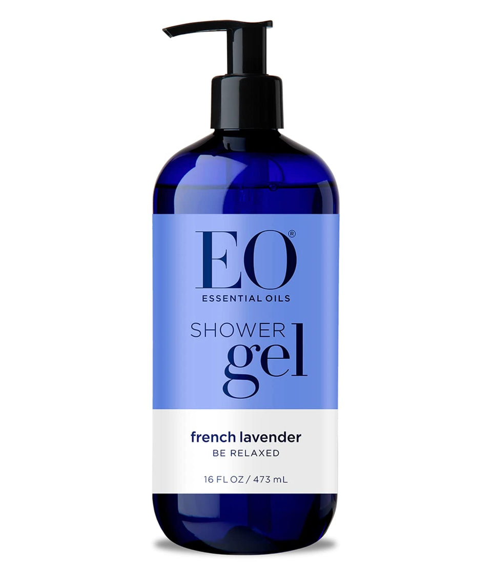 EO front bottle showing French Lavender label and calming scent benefit