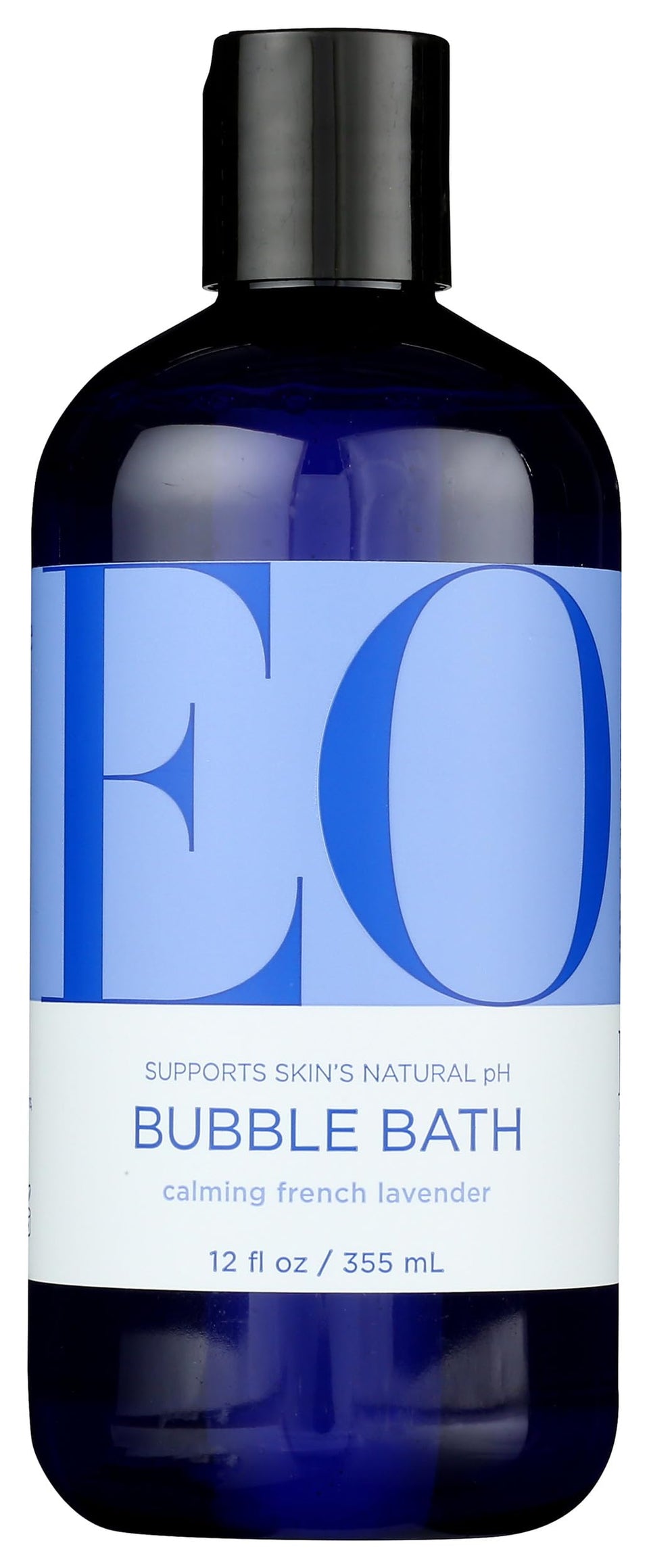 EO front packaging showing product and calming lavender scent benefit