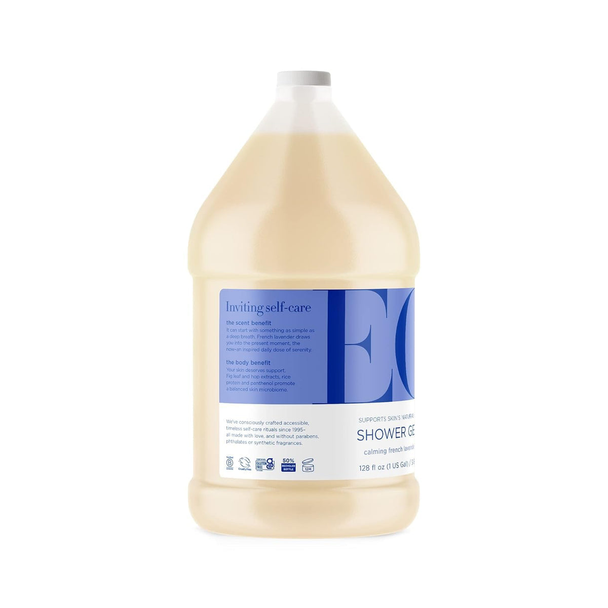 EO back label with ingredients list and usage instructions for transparency