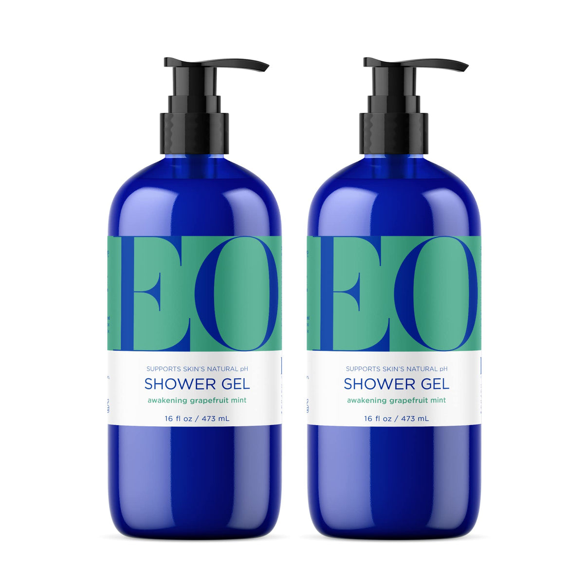 EO grapefruit mint front packaging showing two 16 oz bottles and clear branding benefits
