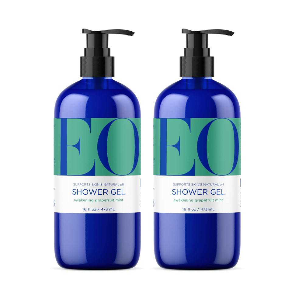 EO grapefruit mint front packaging showing two 16 oz bottles and clear branding benefits