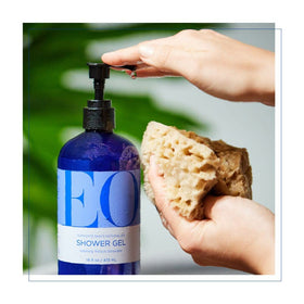 EO lavender sprig with product illustrating natural essential-oil benefit