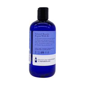 EO label close-up highlighting botanical ingredients and transparency benefit