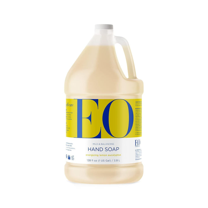 EO front view of one-gallon refill bottle showing packaging and scent