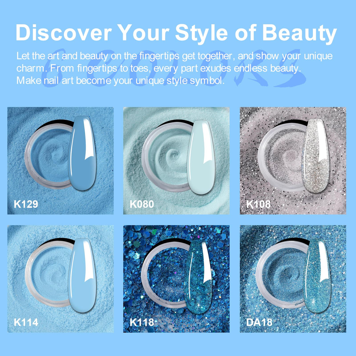 eodci glitter powder close-up revealing fine texture for smooth application
