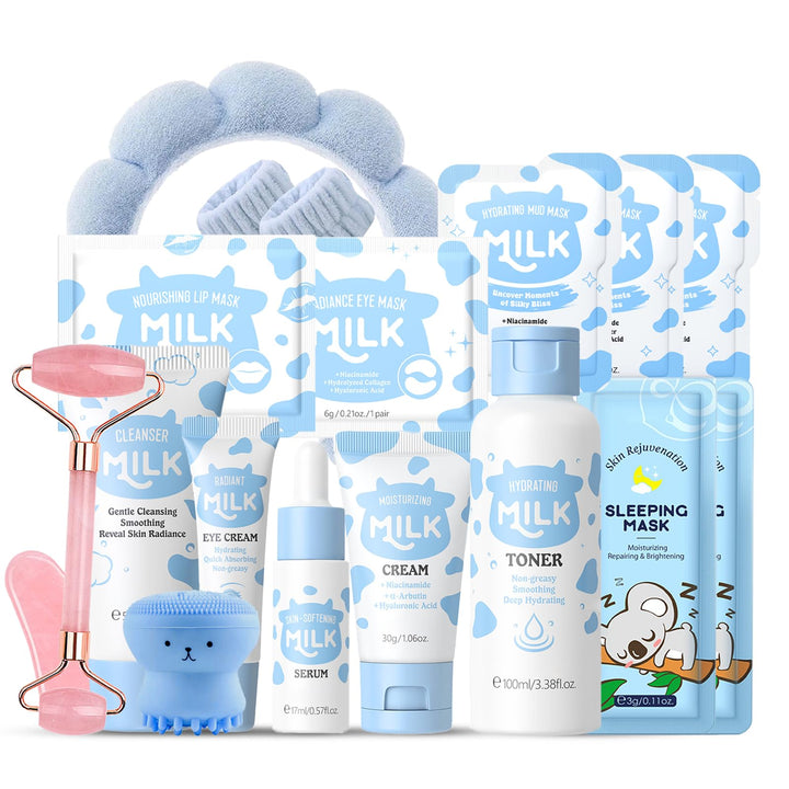 EONFAVE front packaging showing full milk skincare set for gifting