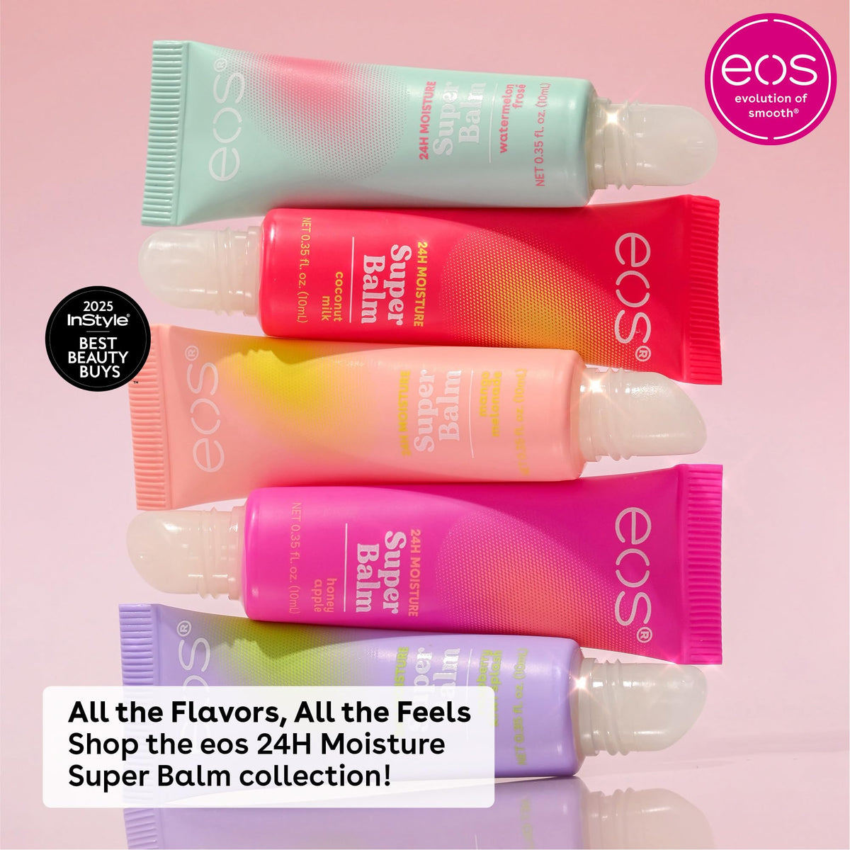 eos label zoom showing hypoallergenic and clean ingredient benefits