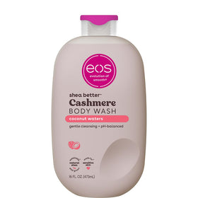 eos bottle front view showing Coconut Waters label and moisturizing benefit