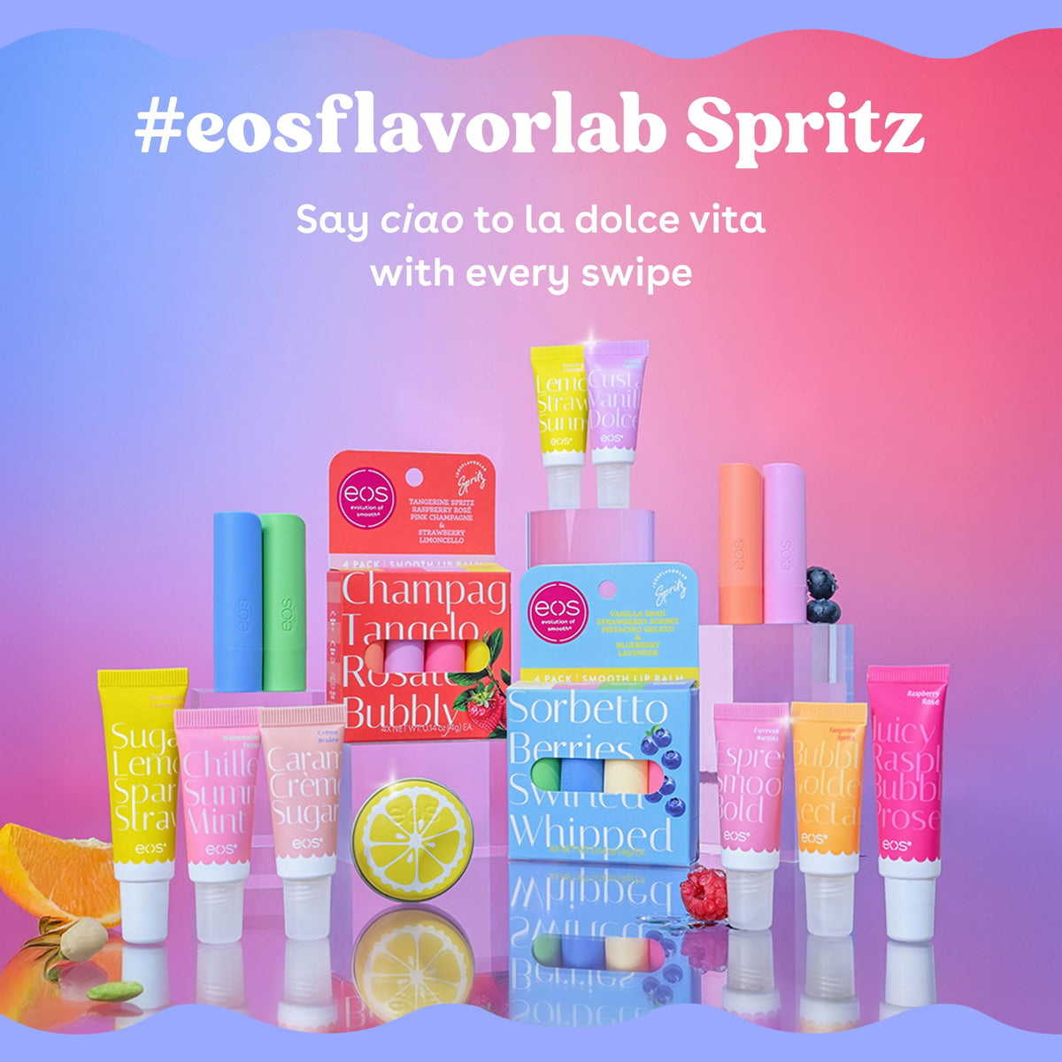 eos Dolce Vita in-hand size comparison showing compact travel convenience
