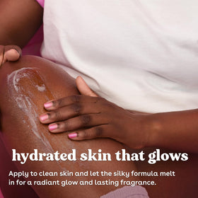 eos product label with ingredients list showing natural shea butter benefit
