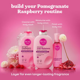 eos scent notes visual with fruit and blossom representing bright fragrance