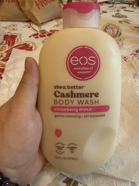 eos front bottle showing label and 16 fl oz size with moisturizing benefit