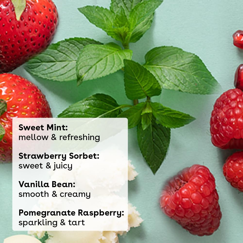 eos strawberry sorbet stick close-up highlighting smooth balm texture
