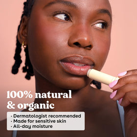 eos sweet mint balm texture swirl showing lightweight hydration benefits
