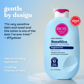 eos lotion texture swirl showing creamy non-greasy formula for softness