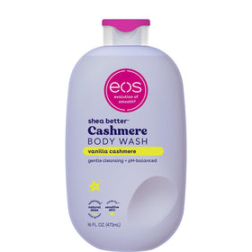 eos front packaging showing vanilla cashmere bottle and volume benefit