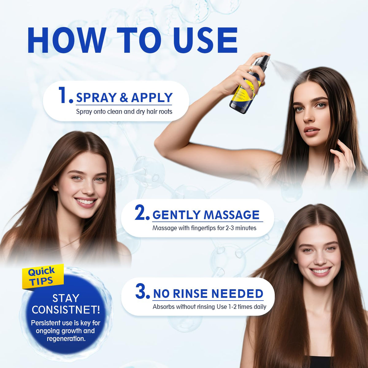 Eozier product label listing minoxidil, biotin, castor oil, collagen