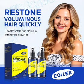Eozier applied to scalp area showing easy topical treatment use