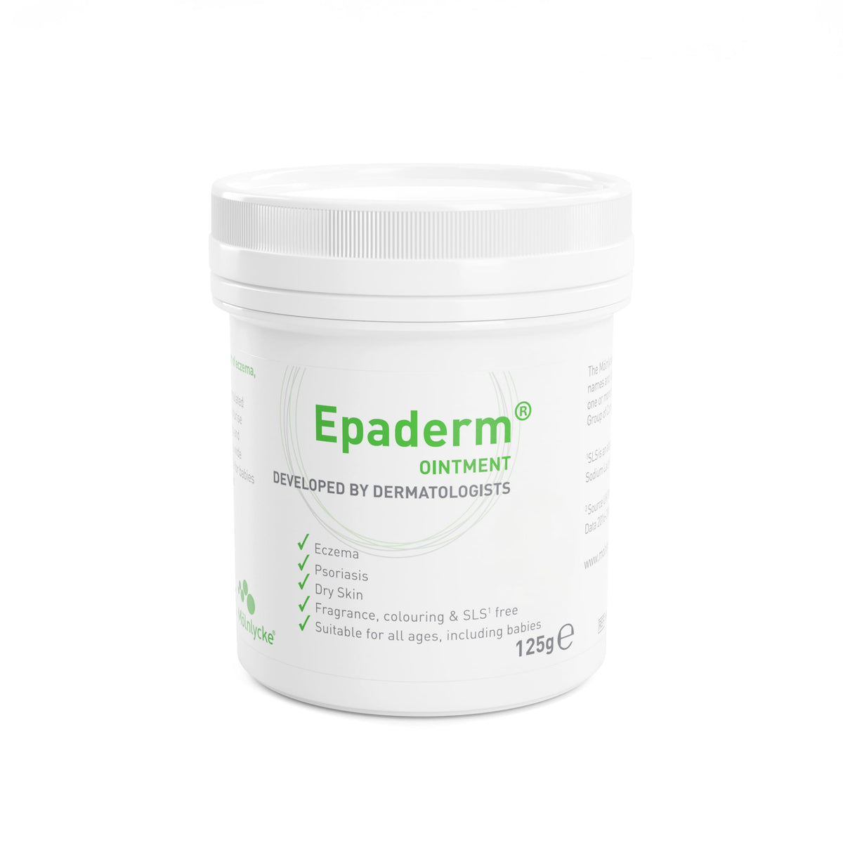 Epaderm ointment tube front view showing branding and easy application
