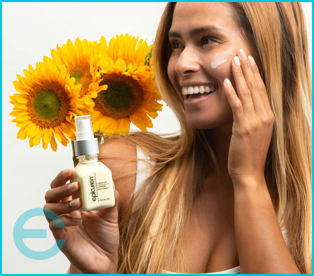 epicuren DISCOVERY cream in hand demonstrating size and easy application benefit