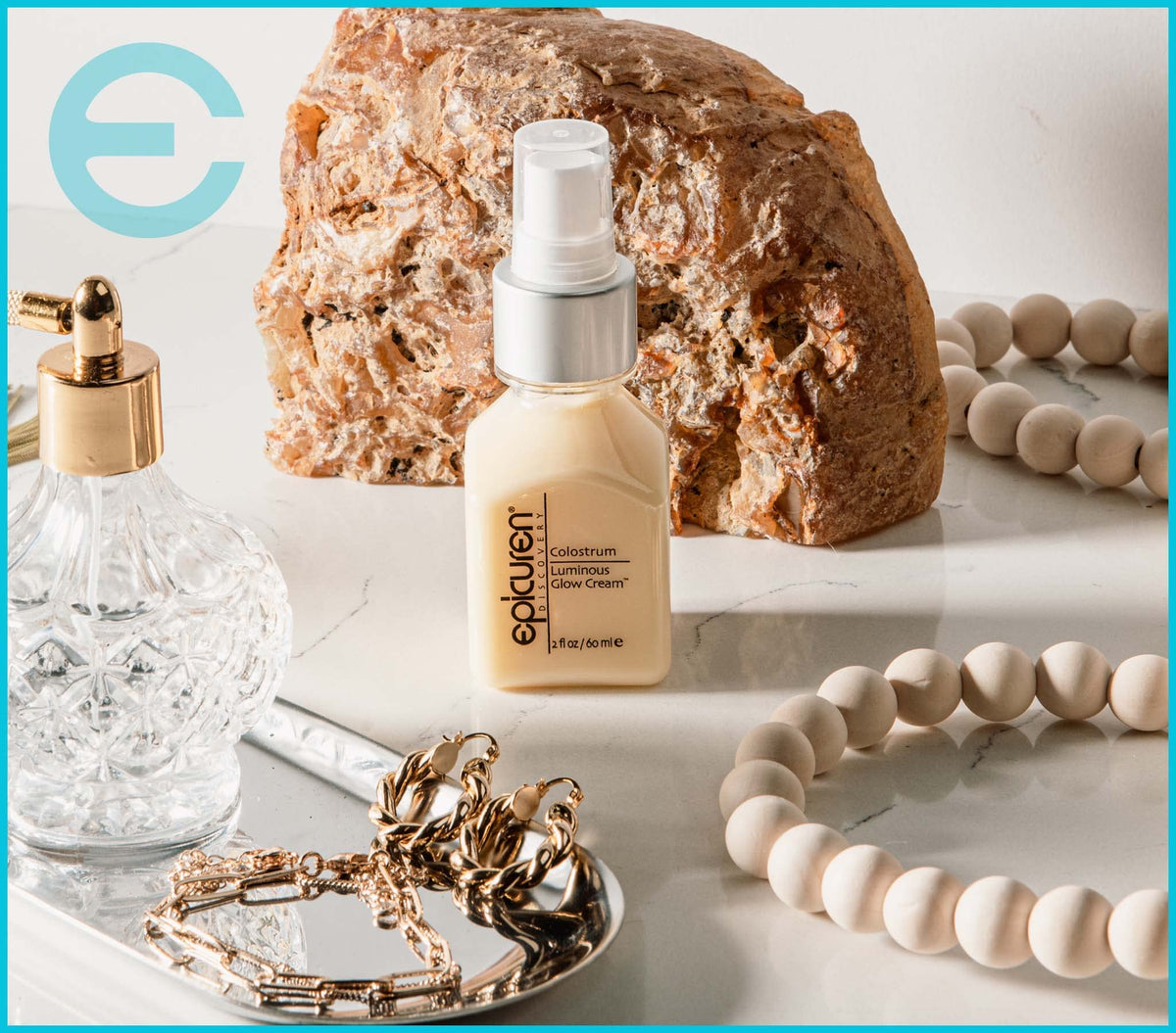epicuren DISCOVERY cream texture close-up displaying lightweight, dewy absorption benefit
