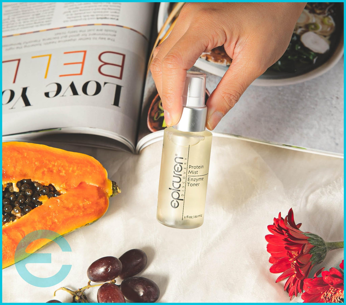 epicuren discovery bottle in hand for size scale and travel-friendly benefit