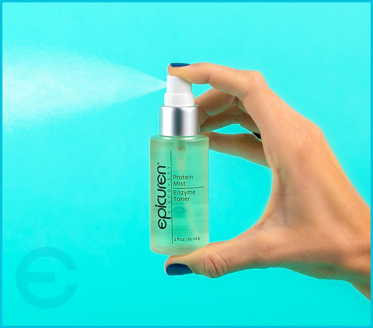 epicuren discovery mist on bathroom counter suggesting daily hydration routine