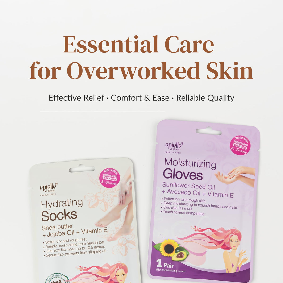 Epielle open box with six pairs visible emphasizing multiple-treatment convenience