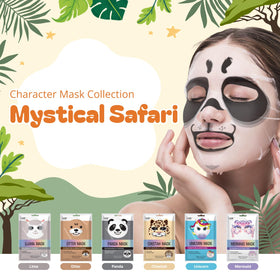 Close-up of Epielle otter face mask design highlighting gentle sheet texture and hydration