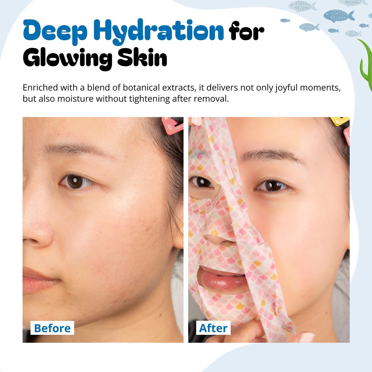 Epielle flatlay of all six masks in set highlighting variety and convenience