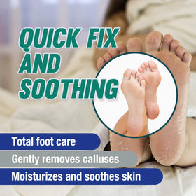 Epielle before and after feet showing reduced rough skin