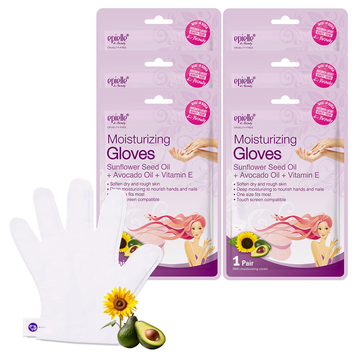 Epielle front packaging showing six pairs and benefits