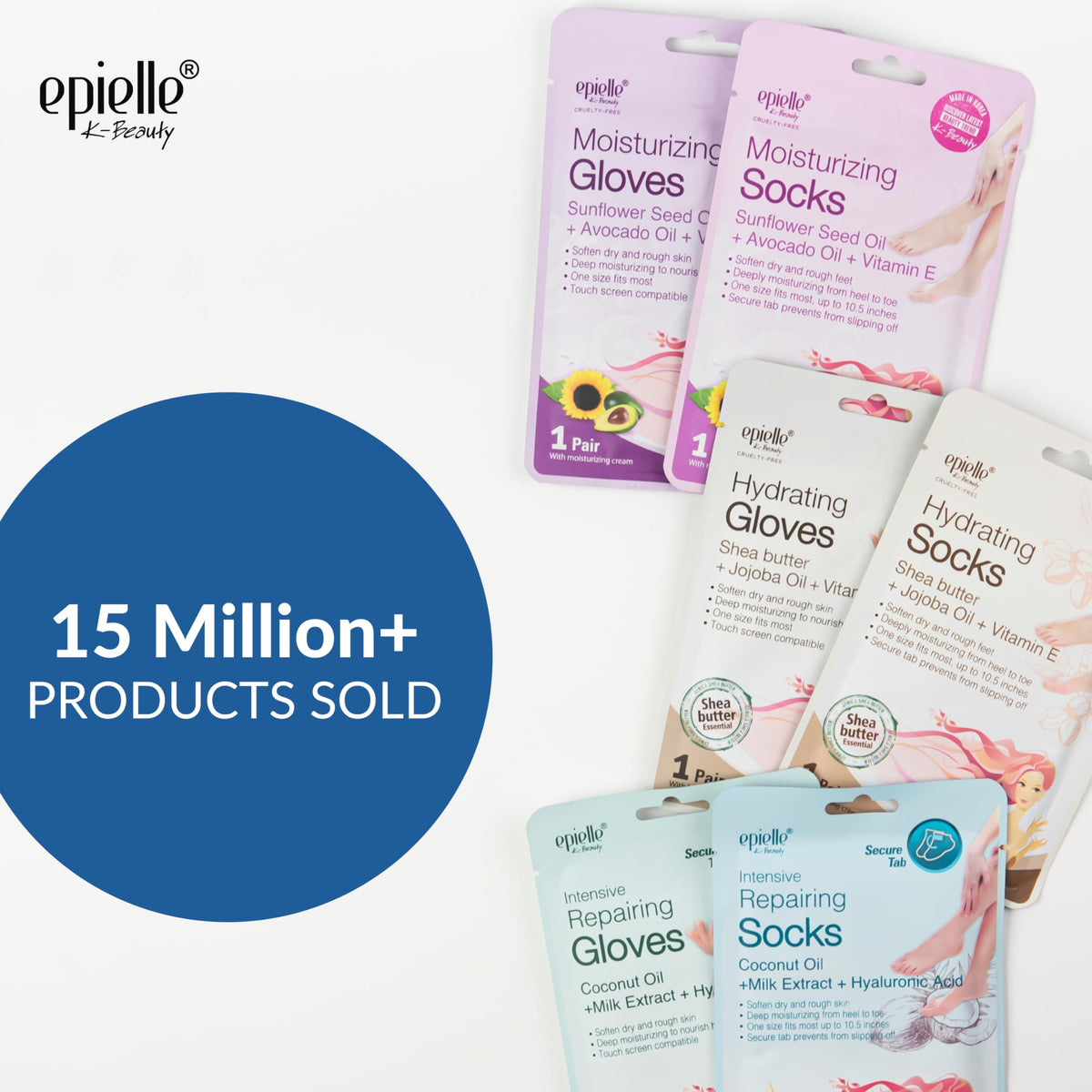Epielle glove close-up revealing moisturizing essence for deep hydration