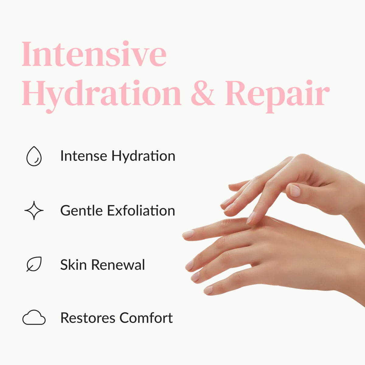Epielle gloves being worn to soften hands during treatment