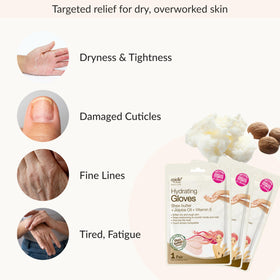 Epielle opened glove showing nourishing shea butter and jojoba oil serum