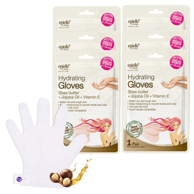 Epielle packaging front view showing six pairs and moisturizing benefits