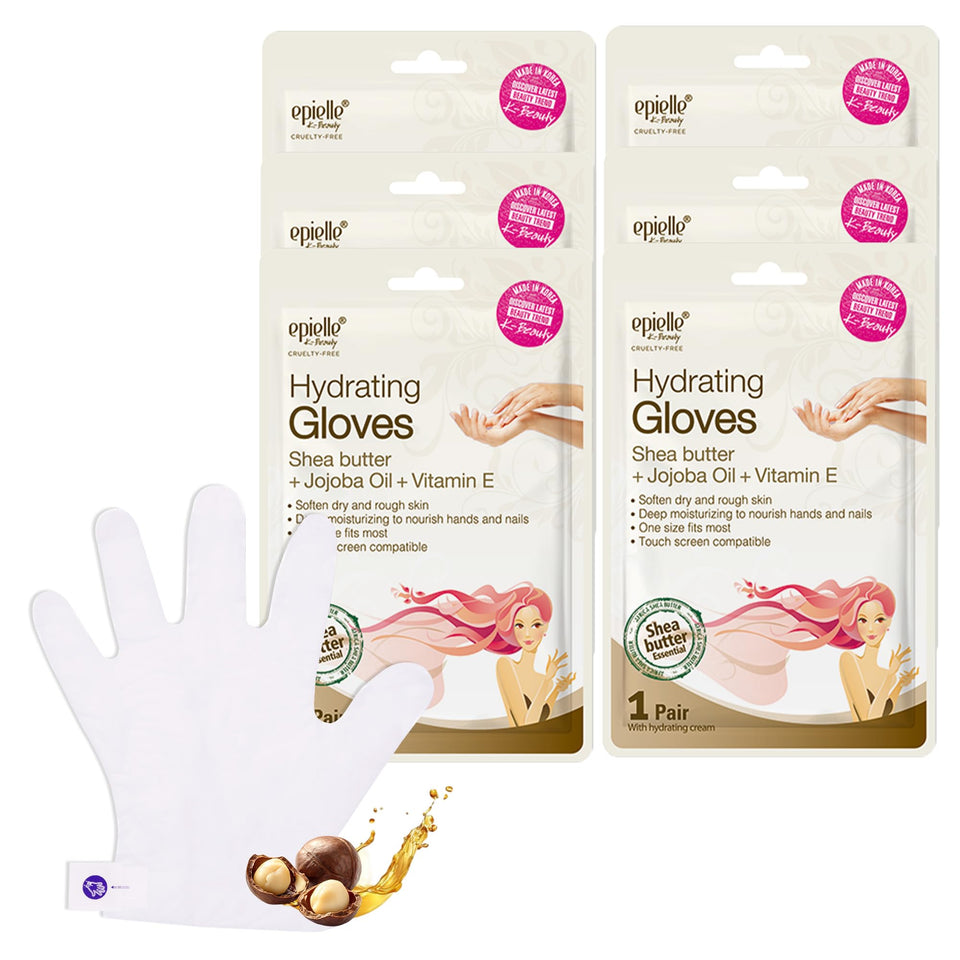 Epielle packaging front view showing six pairs and moisturizing benefits