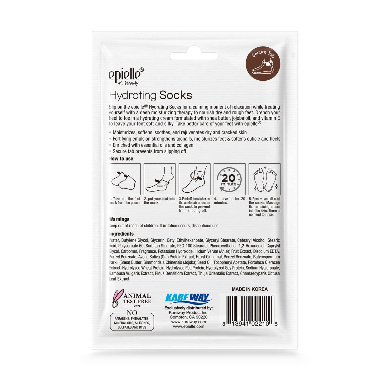 Epielle opened pair revealing soaked interior essence for intensive moisturizing effect