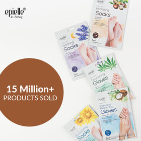 Epielle close-up of sock essence texture highlighting rich hydration for dry feet