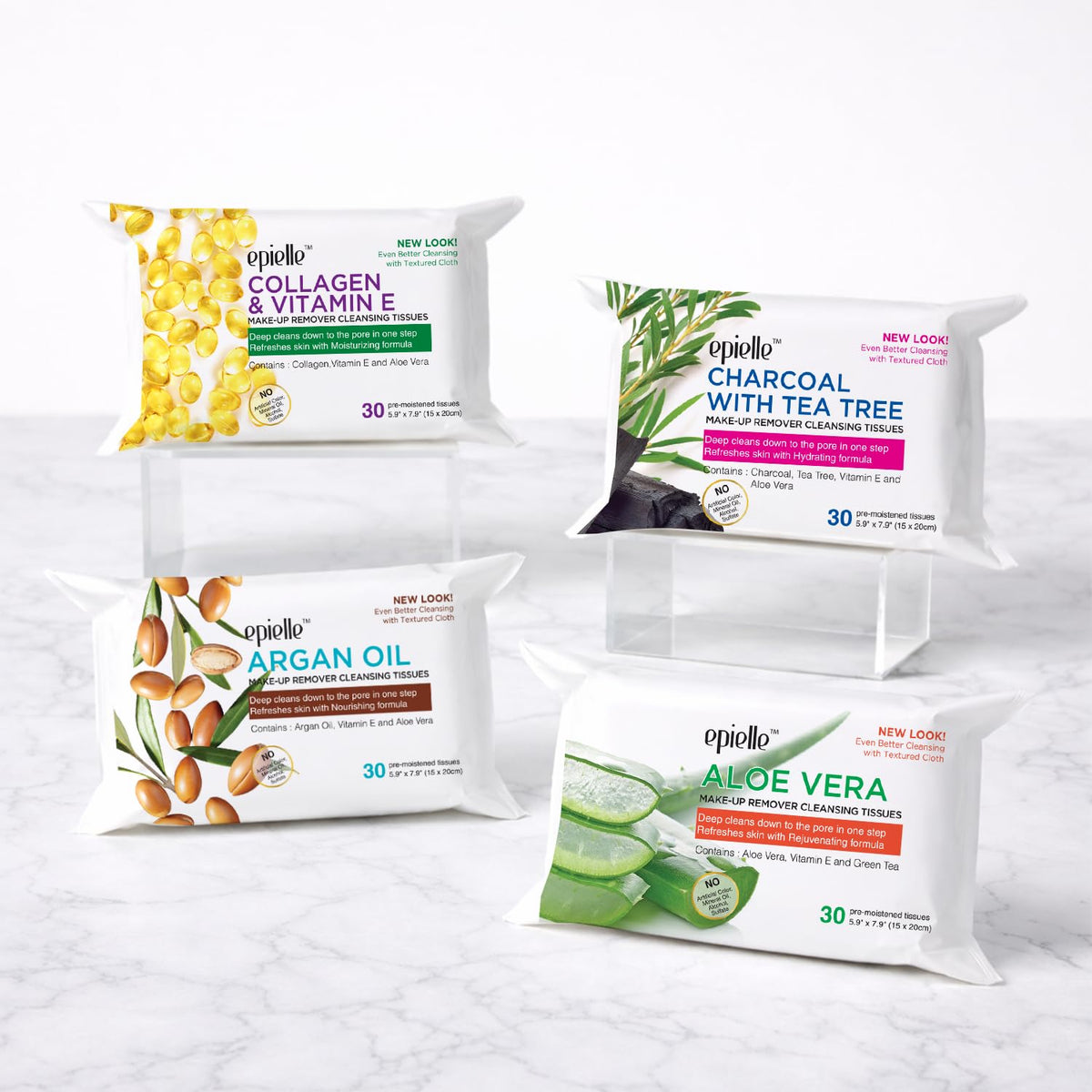 Epielle wipe fiber texture close-up demonstrating dirt-trapping exfoliation